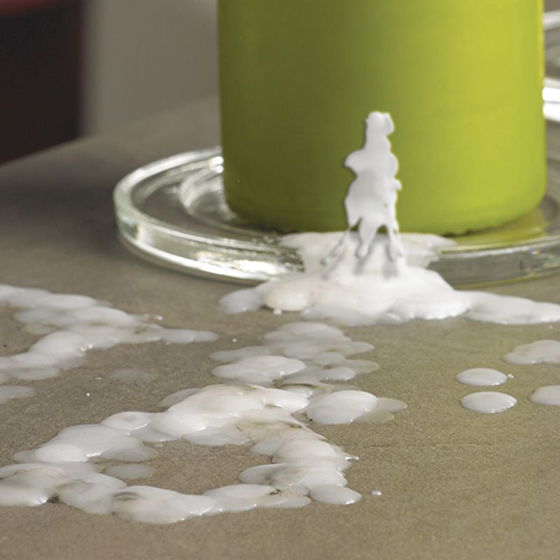 캔들 왁스 얼룩